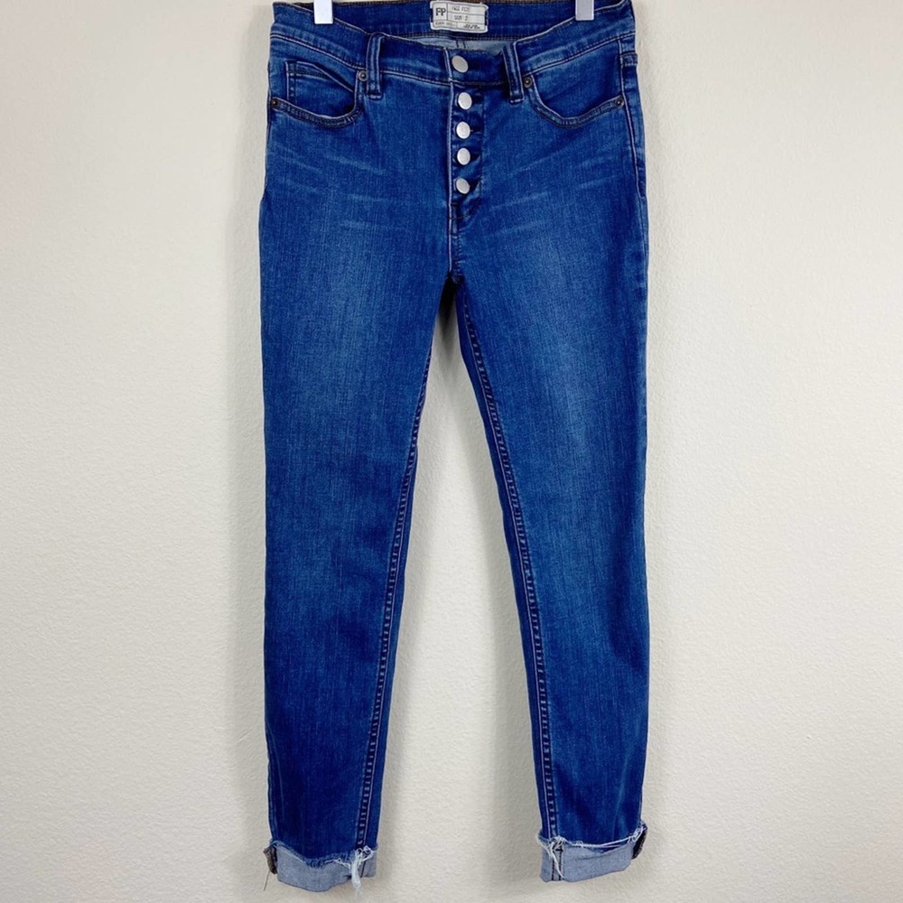 Free People Women's Skinny Jeans - Blue Denim